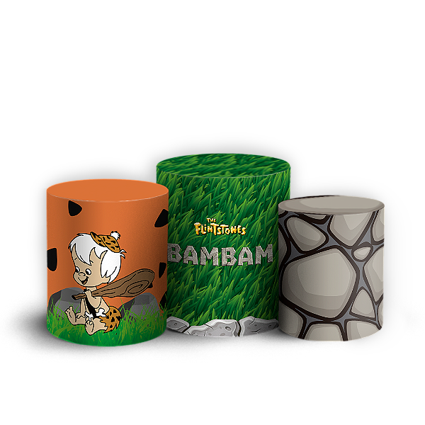 Trio Cilindro - Bambam Os Flintstones - Sublimado 3D + Elástico