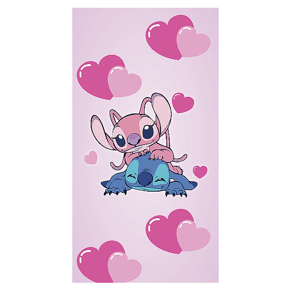 Faixa Lateral - Lilo Stitch Angel - Sublimado 3D