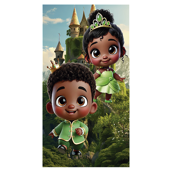 Faixa Lateral - Princesa Tiana - Sublimado 3D