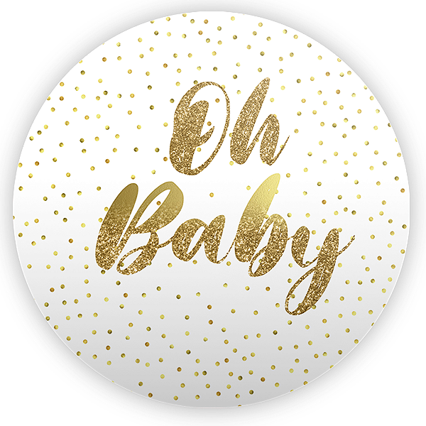 Painel Redondo - Oh Baby - Sublimado 3D