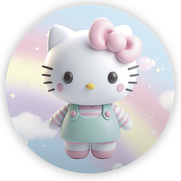 Painel Redondo - Hello Kitty - Sublimado 3D