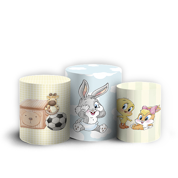 Trio Cilindro - Looney Tunes - Sublimado 3D