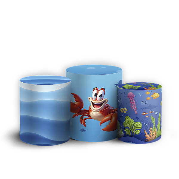 Trio Cilindro - Princesa Ariel - Sublimado 3D