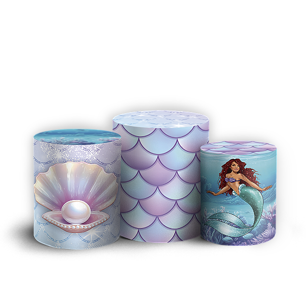 Trio Cilindro - Princesa Ariel - Sublimado 3D
