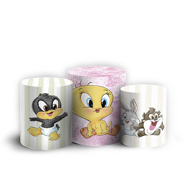 Trio Cilindro - Looney Tunes - Sublimado 3D