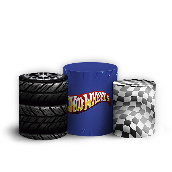 Trio Cilindro - Hot Wheels - Sublimado 3D