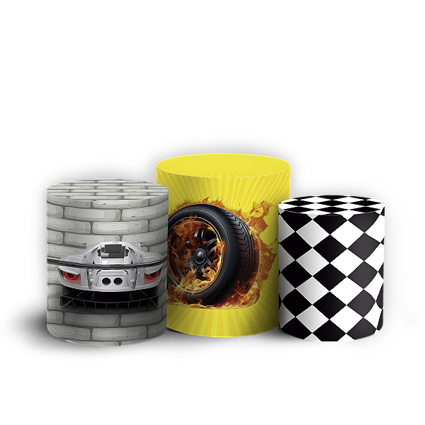 Trio Cilindro - Hot Wheels - Sublimado 3D