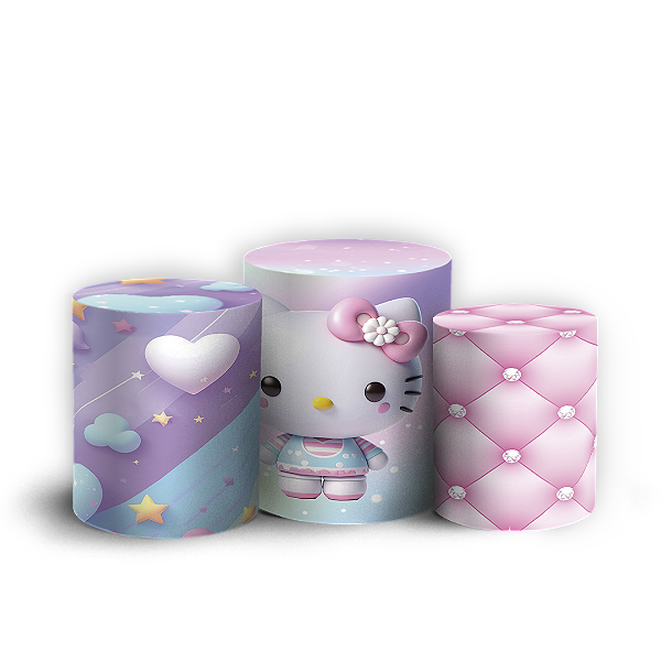 Trio Cilindro - Hello Kitty - Sublimado 3D