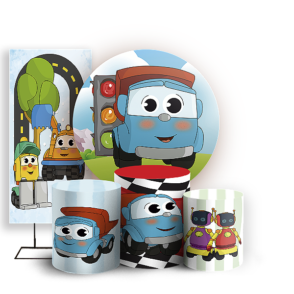 KIT Redondo Trio e Faixa - Leo O Caminhao - Sublimado 3D