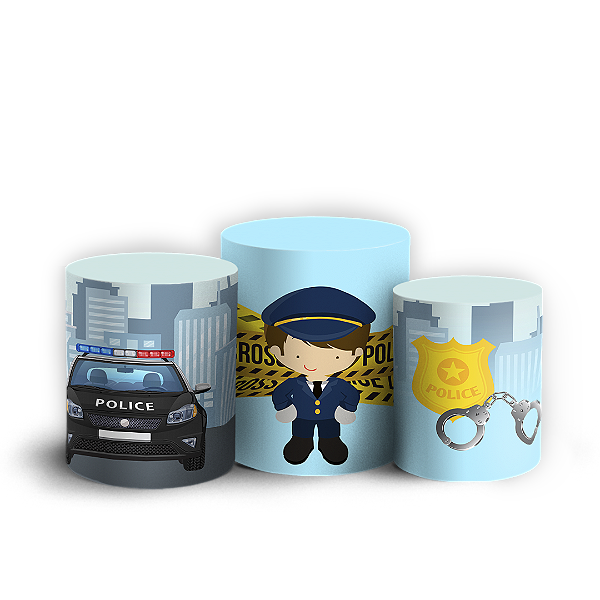 Trio Cilindro - Policia Baby - Sublimado 3D