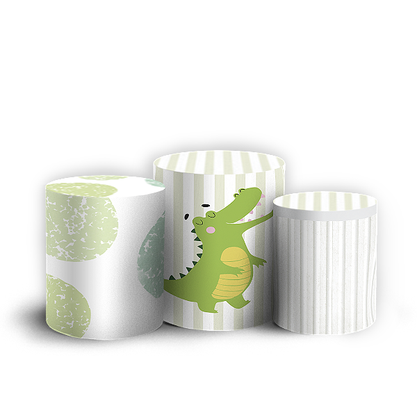 Trio Cilindro - Jacare Baby - Sublimado 3D
