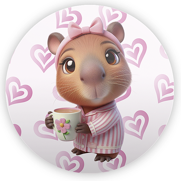 Painel Redondo - Capivara - Sublimado 3D