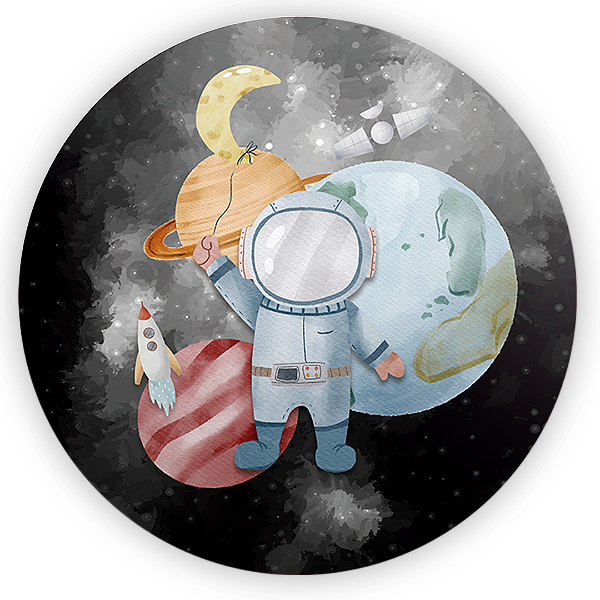 Painel Redondo - Astronauta - Sublimado 3D