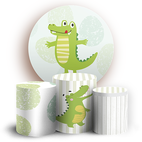 KIT Redondo e Trio - Jacare Baby - Sublimado 3D