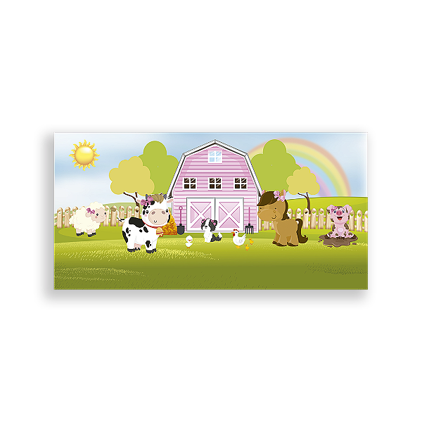 Painel Retangular - Fazendinha - Sublimado 3D