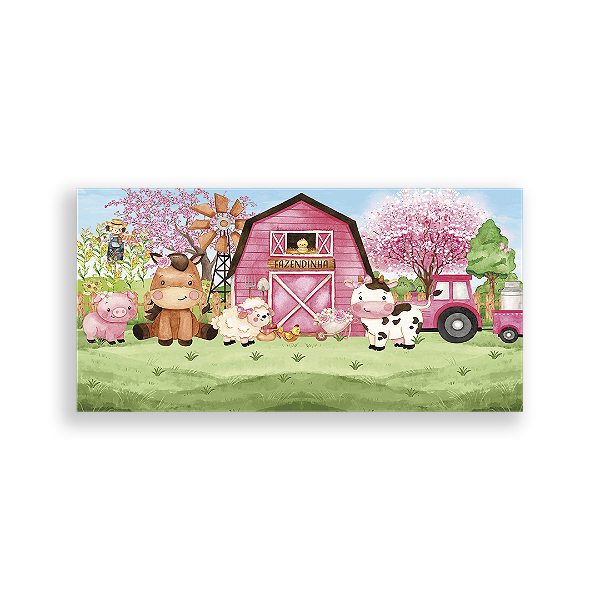 Painel Retangular - Fazendinha - Sublimado 3D