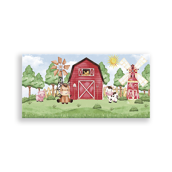Painel Retangular - Fazendinha - Sublimado 3D