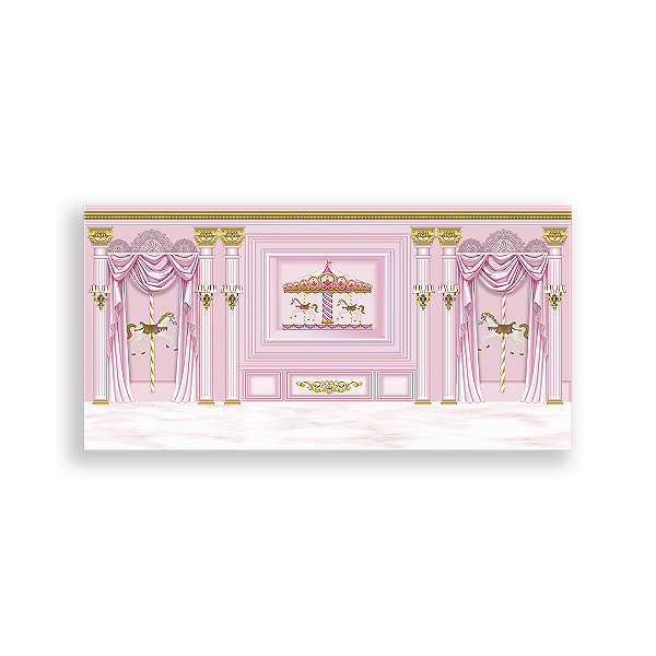 Painel Retangular - Fundo Parede Carrossel - Sublimado 3D