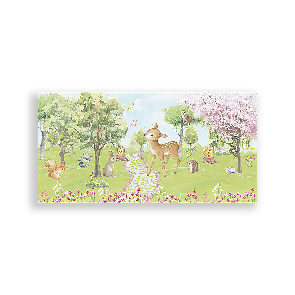 Painel Retangular - Animais Jardins Bosque - Sublimado 3D