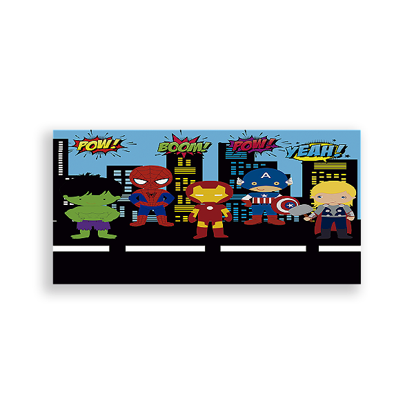 Painel Retangular - Heróis - Sublimado 3D