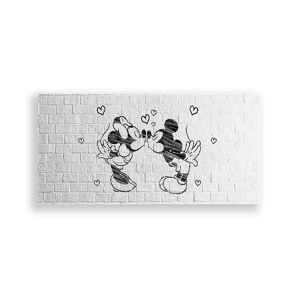 Painel Retangular - Mickey E Minnie - Sublimado 3D