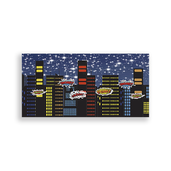 Painel Retangular - Cidades Prédios - Sublimado 3D