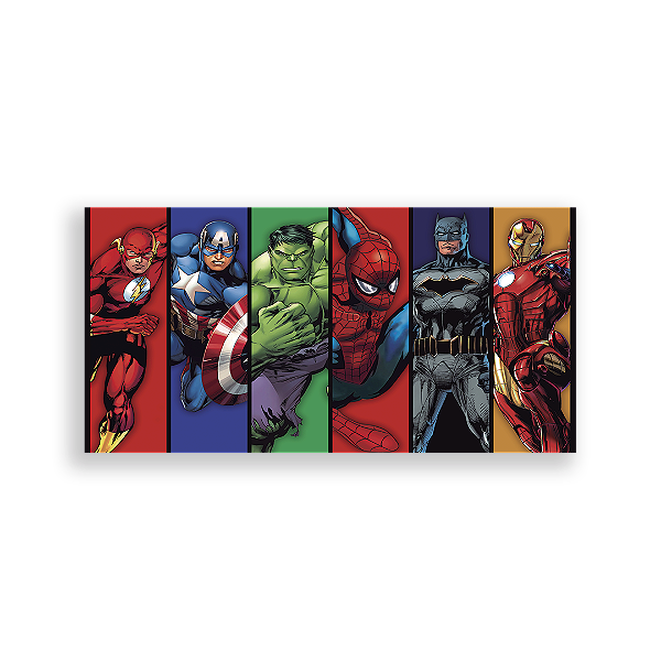 Painel Retangular - Heróis - Sublimado 3D
