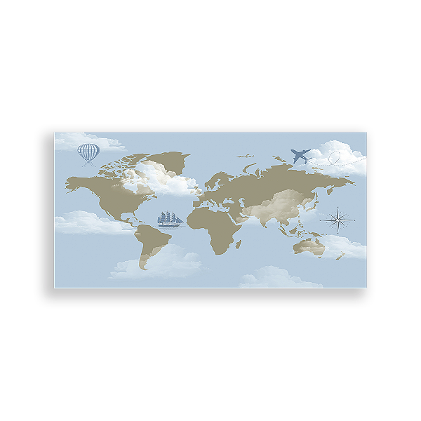 Painel Retangular - Mundo Viagens - Sublimado 3D