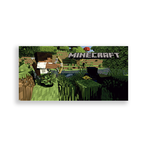 Painel Retangular - Minecraft - Sublimado 3D