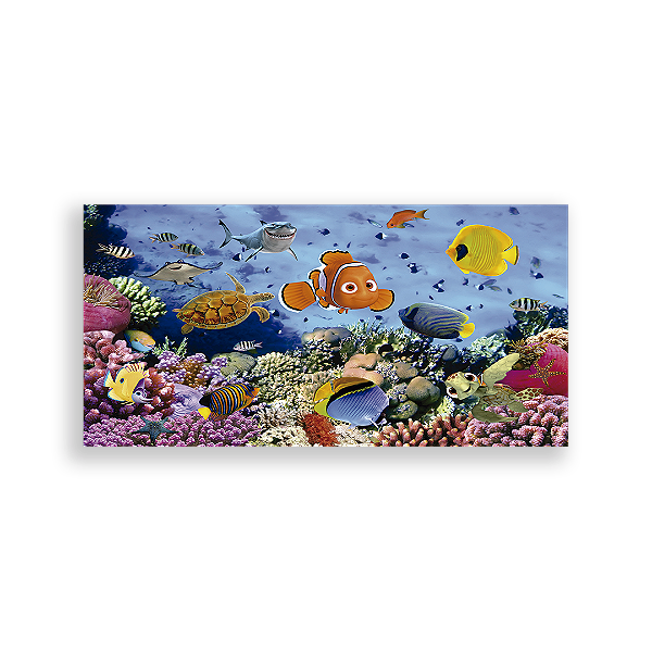 Painel Retangular - Procurando Nemo Fundo Do Mar - Sublimado 3D