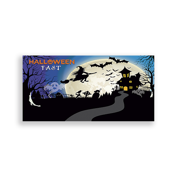Painel Retangular - Dia Das Bruxas Halloween - Sublimado 3D