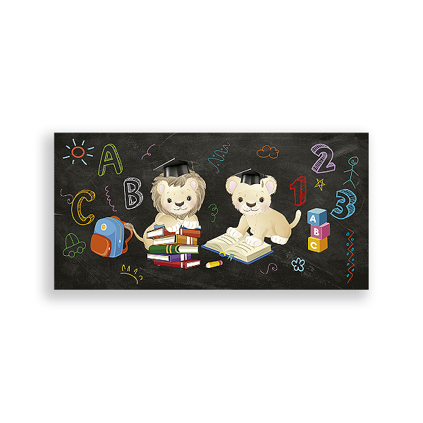 Painel Retangular - Abc Animais - Sublimado 3D