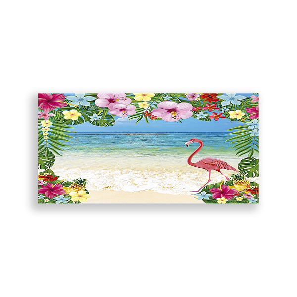 Painel Retangular - Tropical Praia - Sublimado 3D
