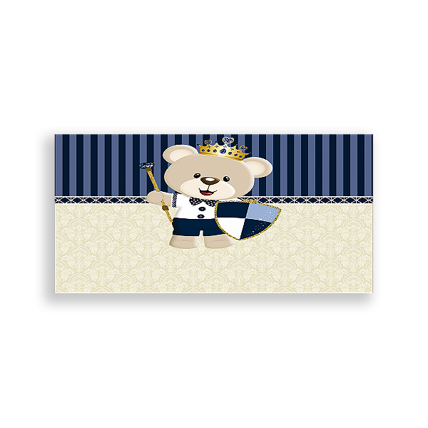 Painel Retangular - Ursinho Realeza - Sublimado 3D