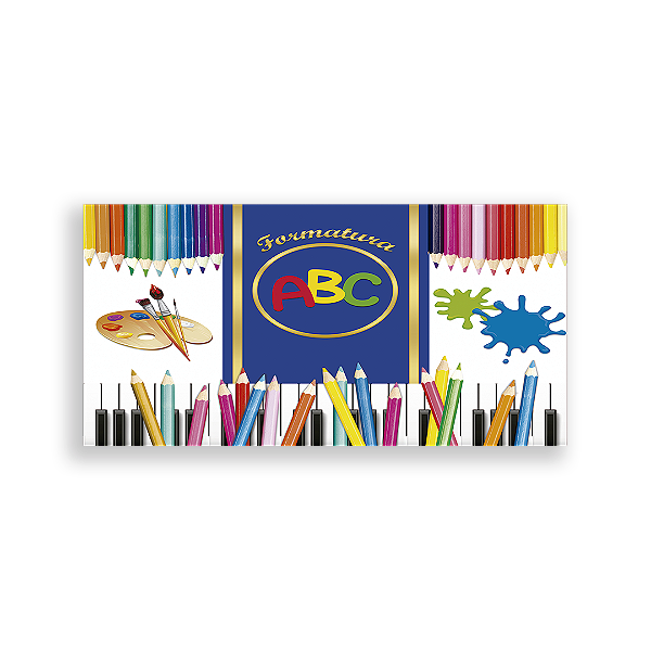 Painel Retangular - Abc Lápis - Sublimado 3D