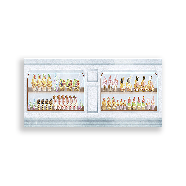 Painel Retangular - Confeitaria Doces - Sublimado 3D