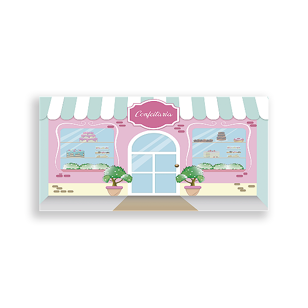 Painel Retangular - Confeitaria Doces - Sublimado 3D