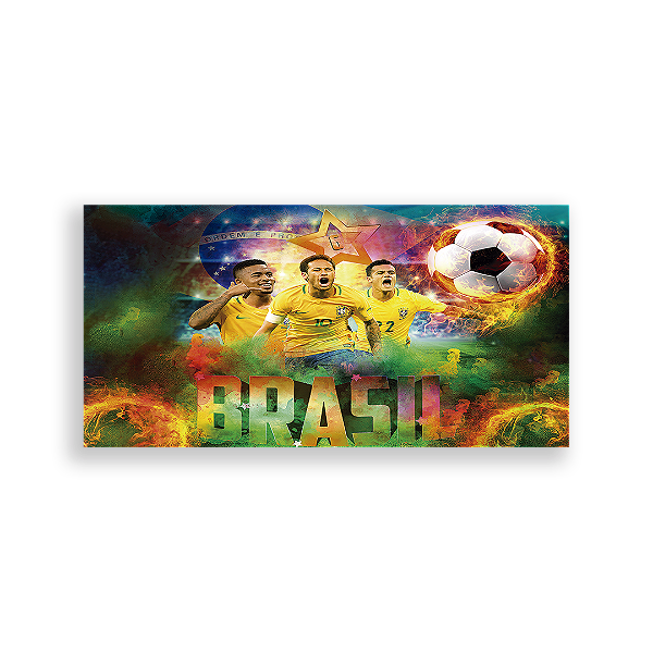 Painel Retangular - Futebol Brasil - Sublimado 3D