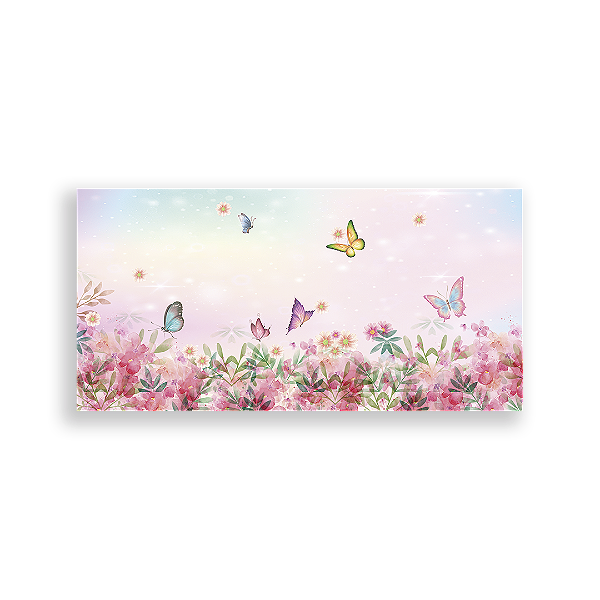 Painel Retangular - Floral Borboleta - Sublimado 3D