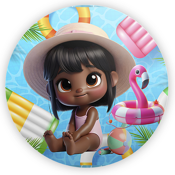Painel Redondo - Pool Party - Sublimado 3D