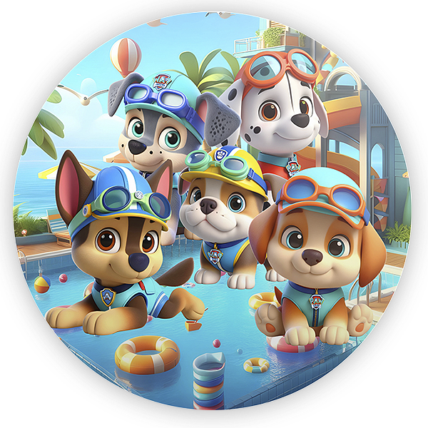 Painel Redondo - Patrulha Canina - Sublimado 3D