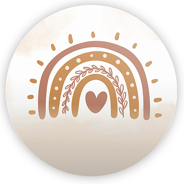 Painel Redondo - Arco Iris Boho - Sublimado 3D