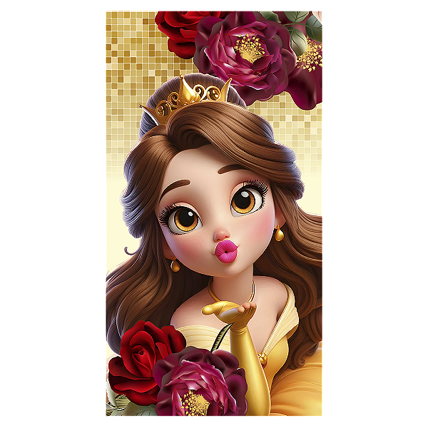 Faixa Lateral - Princesa Bela - Sublimado 3D