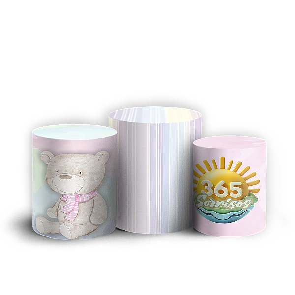 Trio Cilindro - Sorrisos - Sublimado 3D