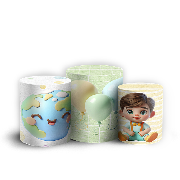 Trio Cilindro - Sorrisos - Sublimado 3D