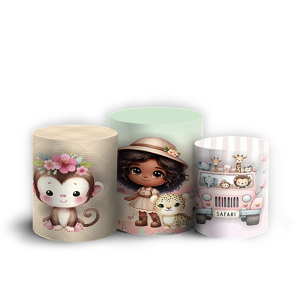 Trio Cilindro - Safari - Sublimado 3D