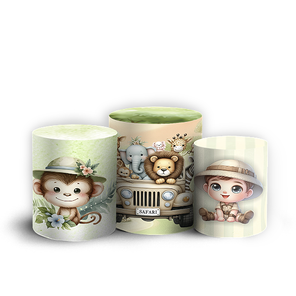 Trio Cilindro - Safari - Sublimado 3D