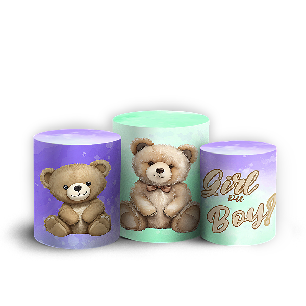 Trio Cilindro - Chá Revelação - Sublimado 3D