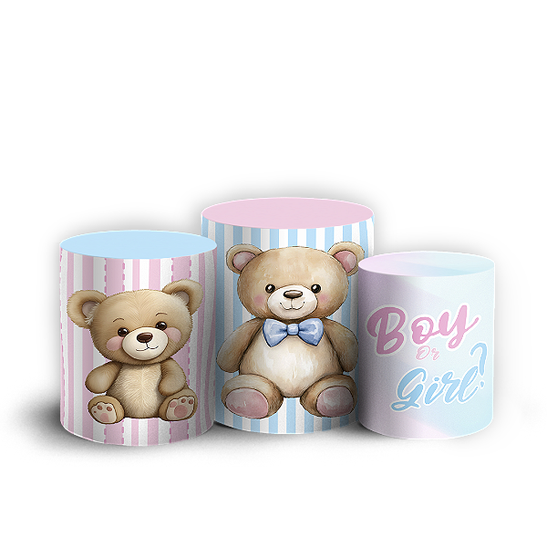 Trio Cilindro - Chá Revelação - Sublimado 3D