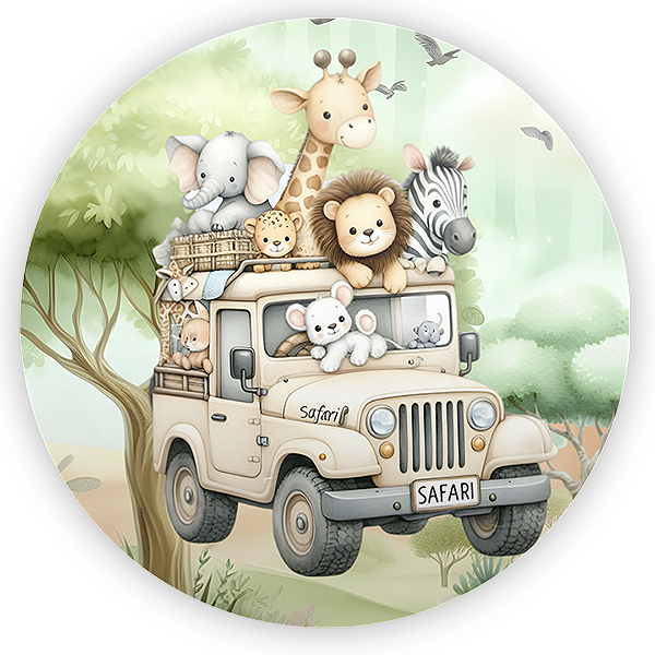 Painel Redondo - Safari - Sublimado 3D